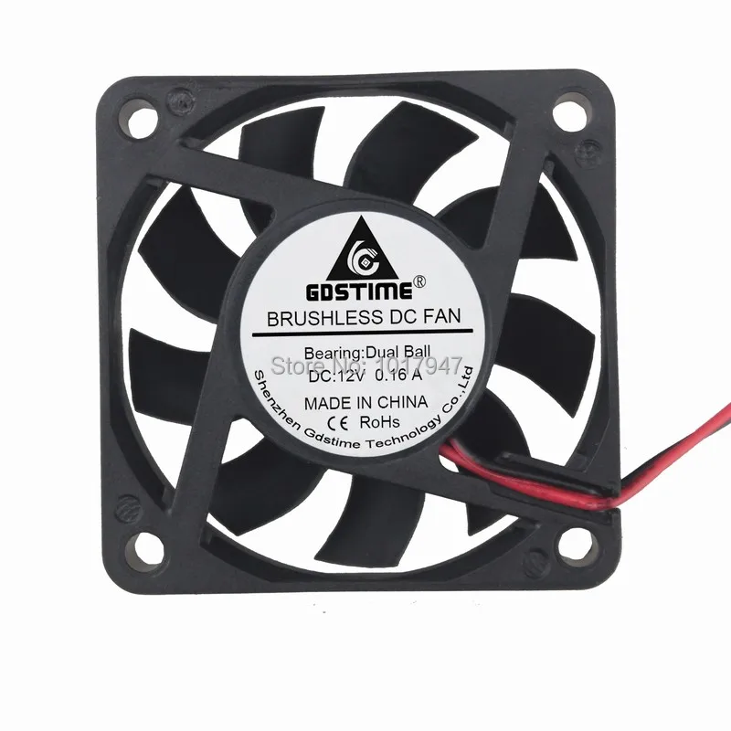 2 Pieces LOT Gdstime 60mm x 15mm 6cm 12V CPU Heat Sink Computer PC Cooler Fan Cooling Exhaust Ball Pins | Компьютеры и офис