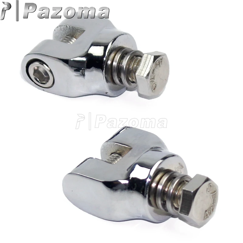 Universal Chrome Motorbike Steel Foot Peg Clevis Mounts Rest Male Mounting for Harley Custom Dyna Cafe Racer Bobber | Автомобили и