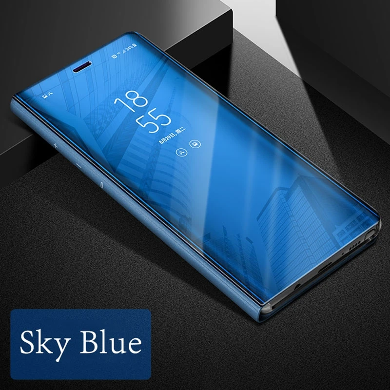Зеркальный флип-чехол BALMORA с подставкой для Iphone 6 6s 7 8 Plus X прозрачный окошком