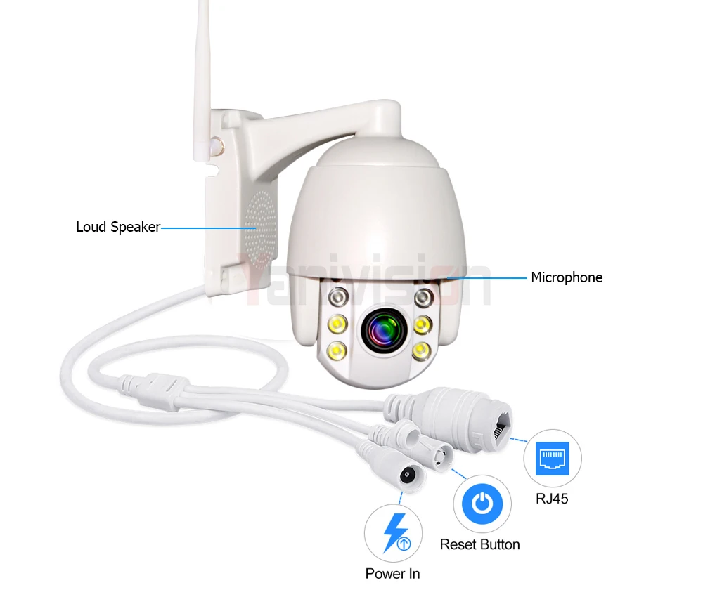 HD 1080P Супер Мини PTZ WIFI IP камера наружная 2 МП скоростная купольная 4 кратный зум 8 12