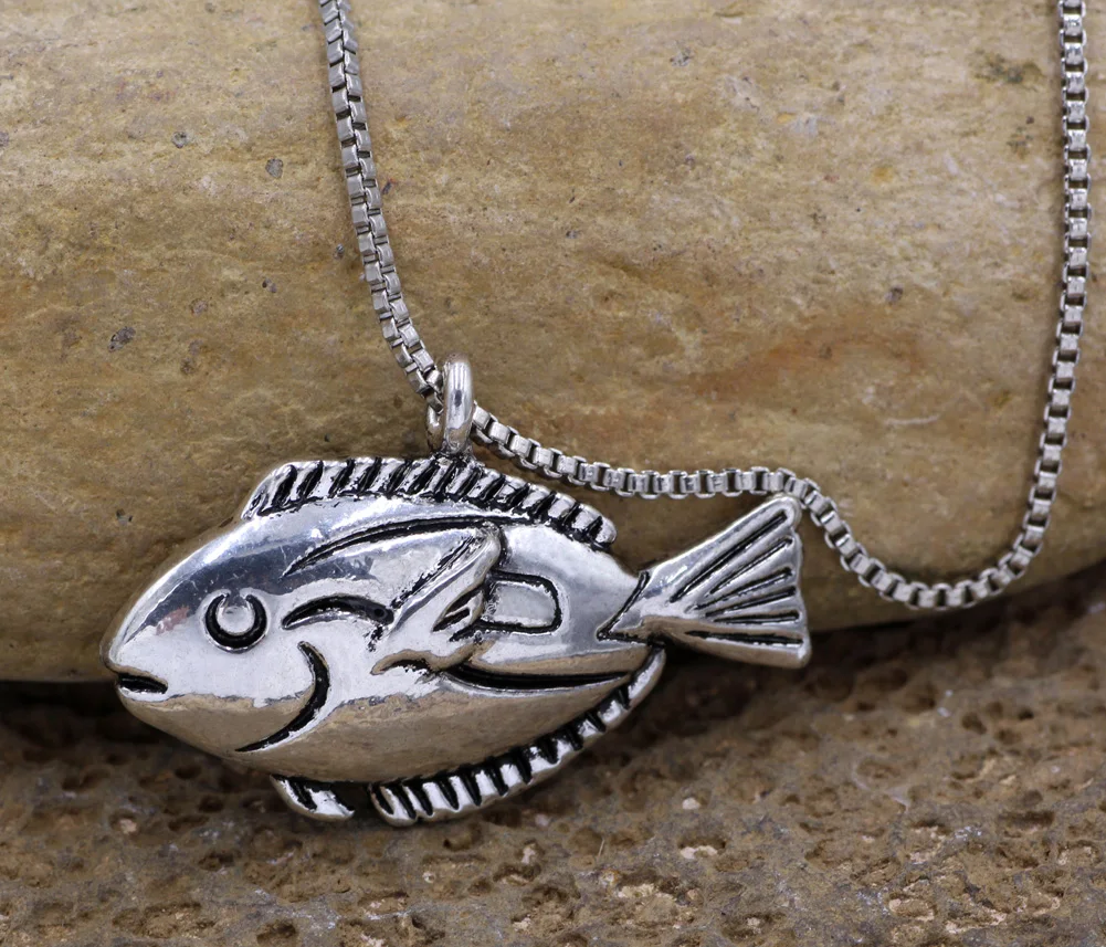 Синий Тан Дори рыбы ожерелье Вдохновленный из Немо ювелирные изделия персонажей