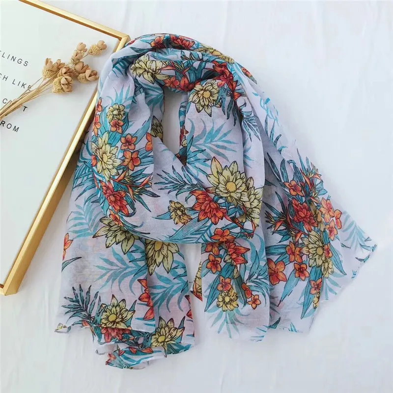 

Новый весенний хиджаб с цветочным узором, шарф в богемном стиле, брендовые дизайнерские женские шарфы и шали, мягкие мусульманские хиджабы