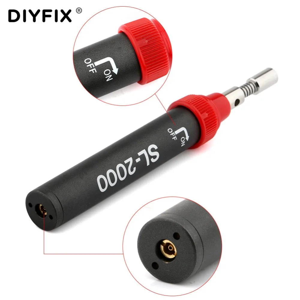 DIYFIX 11 мл Газовый паяльник Комплект Регулируемый Температура Сварочные горелки