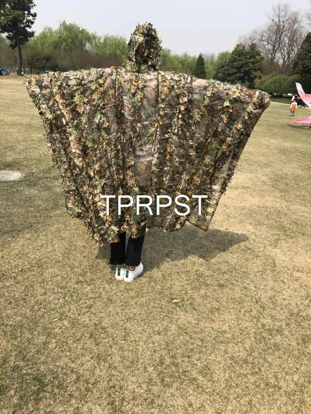 Camo 3D Leaf cloak Yowie Ghillie Breathable Open Poncho Type Camouflage Birdwatching Sniper Suit |