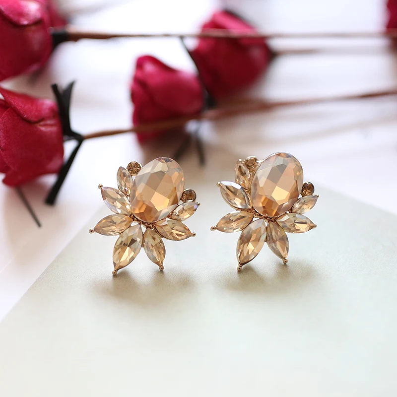 VEYO Popular Luxury Crystal Stud Earrings Elegant Jewelry for women Brand New Design Best Selling | Украшения и аксессуары
