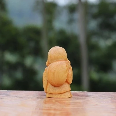 Новый продукт Taihang cypress сумка монах резьба по дереву руль | Дом и сад