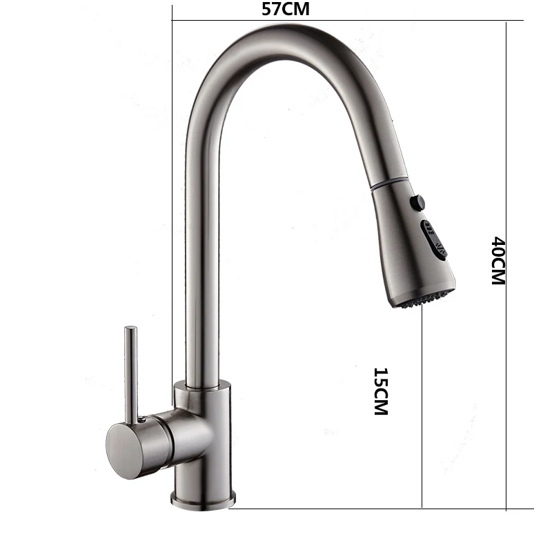 OKAROS черный/матовый смеситель для кухонной раковины выдвижной с двойной функцией