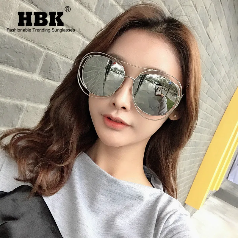 HBK новые роскошные солнцезащитные очки женские большие квадратные уникальный