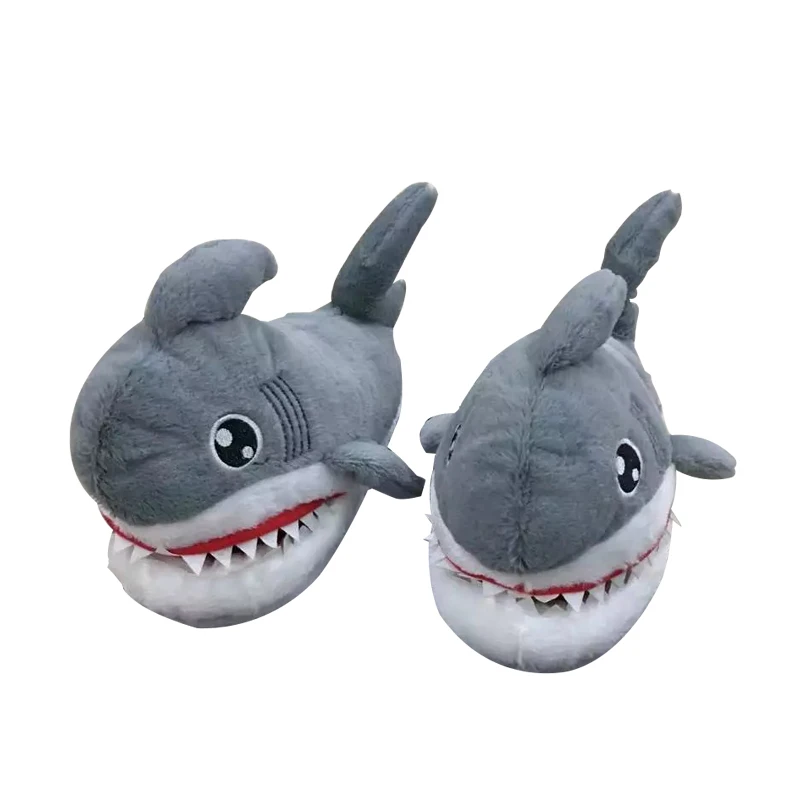 shark shoes Мягкие игрушки акулы тапочки супер животное забавная обувь для мужчин и женщин теплая мягкая подошва домашние пушистые Тапочки - Цвет: shark shoes