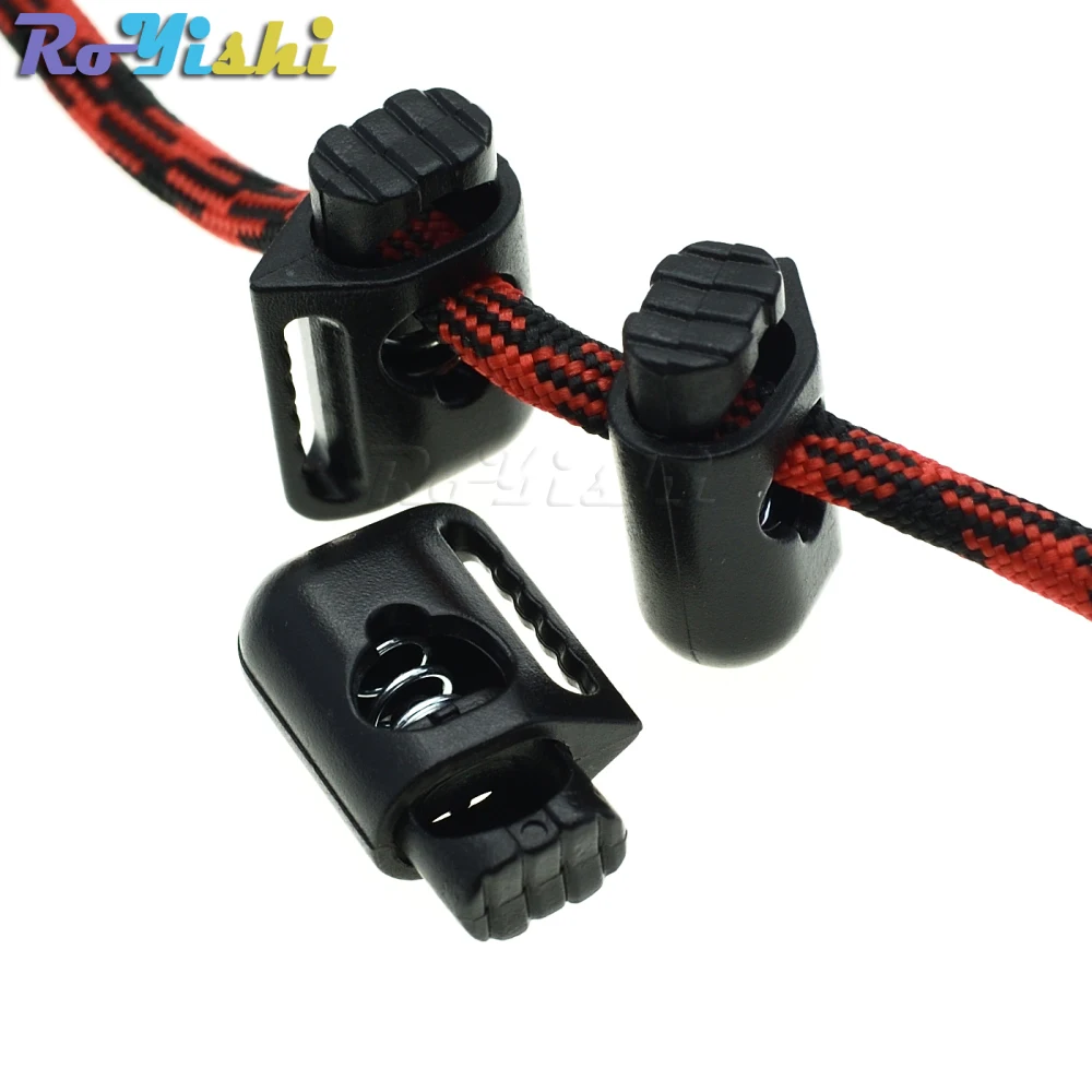 

Plastic Cord Lock Stopper Toggle Cilp Black For Garment Accessories