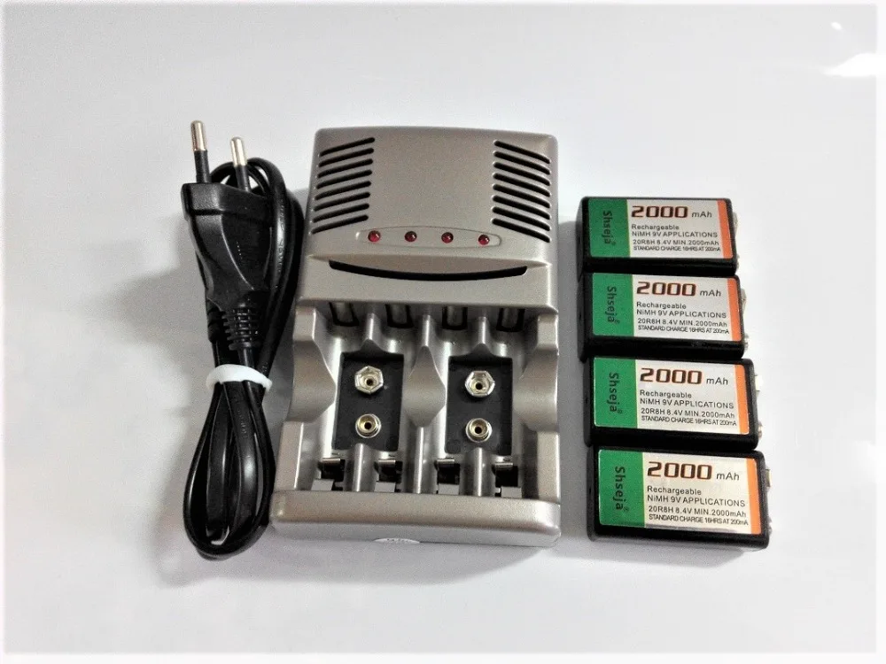 4 шт. перезаряжаемые батарейки 9 В 2000 мАч|battery rechargeable|rechargeable batterybattery rechargeable battery |