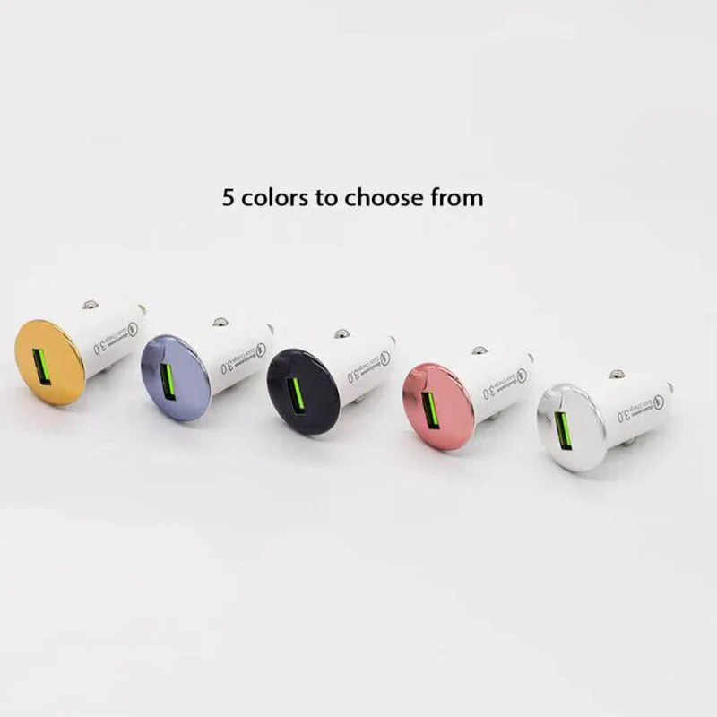 Мини USB Автомобильное зарядное устройство для мобильного телефона QC3.0 быстрое зарядное устройство один USB Автомобильное зарядное устройство для iphone samsung Xiaomi Адаптер зарядного устройства для планшета