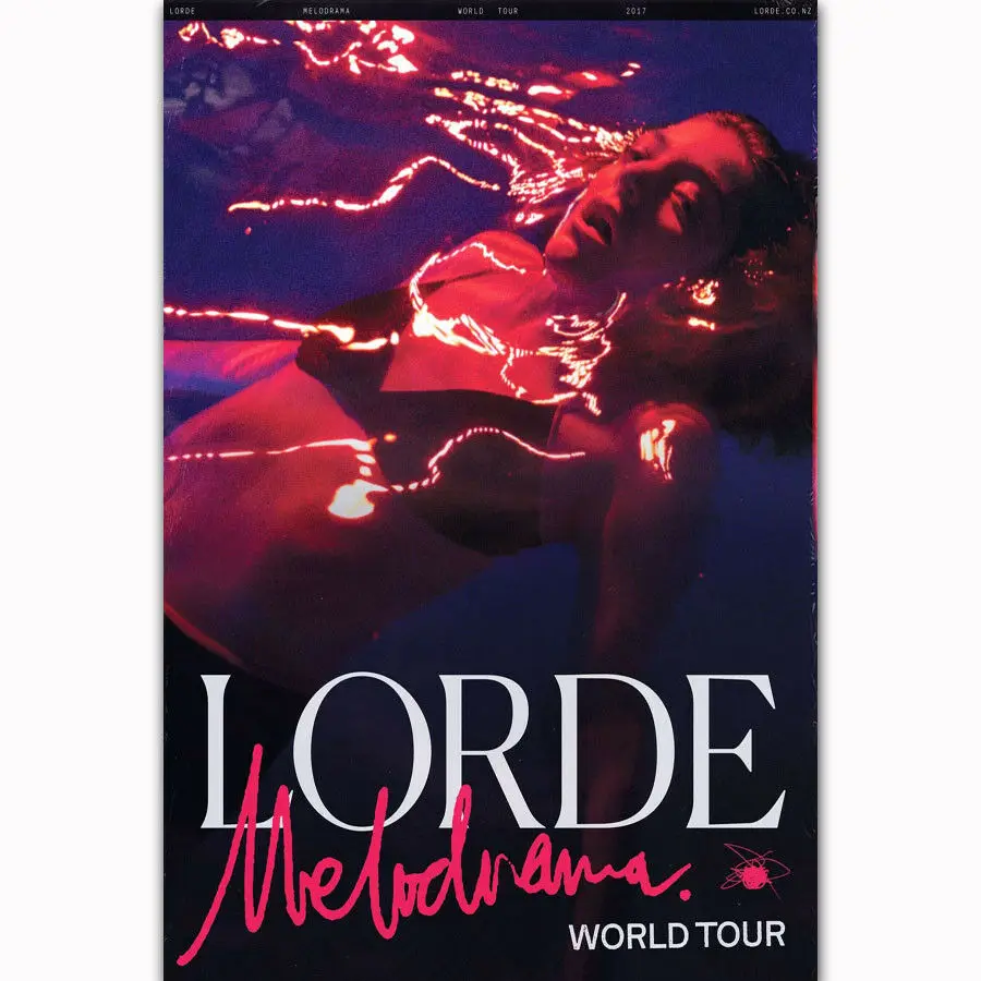 Q1764 Плакаты и принты на заказ лорд мелодраме 2018 World Tour поп музыки крышка