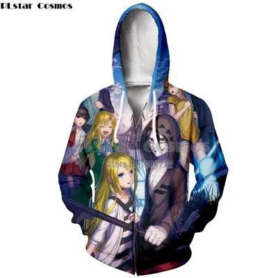 7 PLstar Cosmos бренд Angels of Death Аниме стиль мультфильм печати толстовки мужские женские толстовки на молнии Большие размеры XS-7XL - Цвет: 7