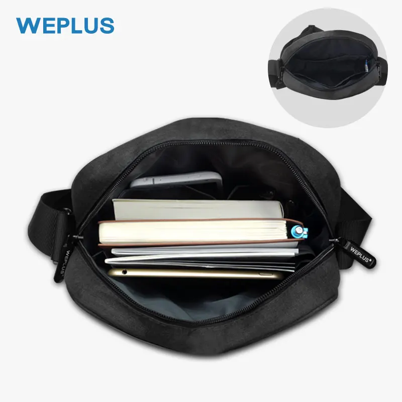 Мужская тканевая сумка через плечо WEPLUS 300D кожаный повседневный мессенджер
