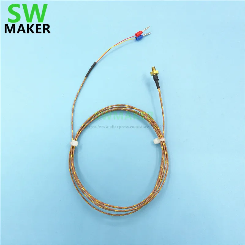

1pcs M3 screw K Type Thermocouple Temperature Sensor Rep 2/2X 1100 mm cable For Replicator 3D Printer