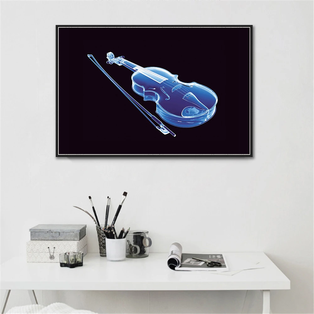 Абстрактная картина 3D танки пианино скрипка X Ray автомобиль мотоцикл постеры
