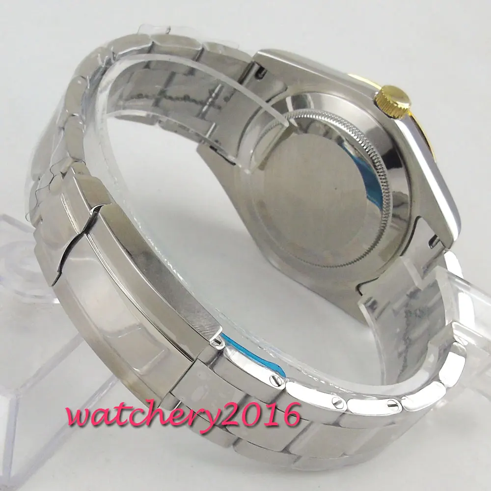 

40mm Sterile Dial Steel Case Sapphire Glass Date Luminous Automatic Miyota Movement men's Watch