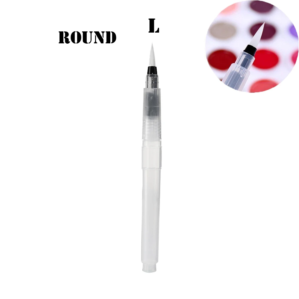 Round Tip (L) 1/3 шт. практика каллиграфии торт картина для декора акварель кисти пилот чернил многоразового водный маркер, инструменты для украшения торта - Цвет: Round Tip (L)