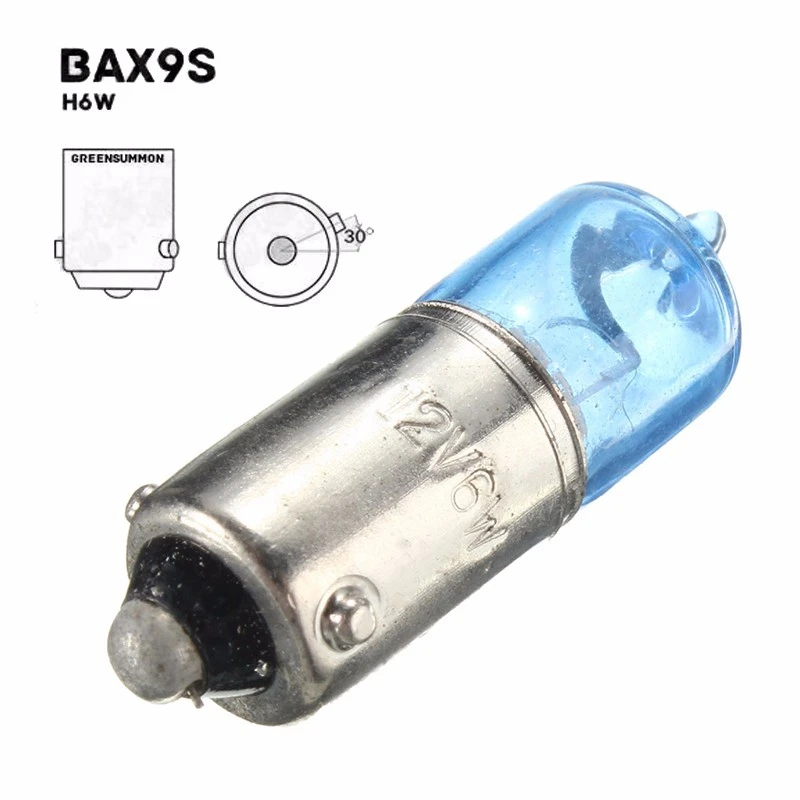 2 шт./лот для BAX9S H6W 6 Вт супер яркий Ксеноновые лампы авто, на танкетке, с боковой светильник лампы сигнала поворота Светильник лампы светильник источник