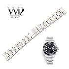 Ремешок для часов Rolamy 20 21 мм, серебристый матовый браслет из нержавеющей стали 316L, ремешок для часов, браслеты для часов Submariner, оптовая продажа