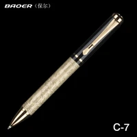 hot sale new goldpinkgray color baoer 507 xubeihong the eight horses business gift ballpoint pen with exquisite golded clip