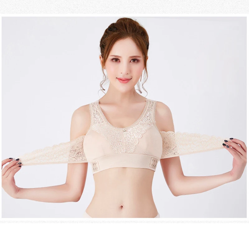 Корректор осанки лифтинг бюстгальтер тонкого размера плюс Bralette новые кружевные бюстгальтеры для женщин нижнее белье Глубокий v-образный вырез классический бюстгальтер для сна подарок