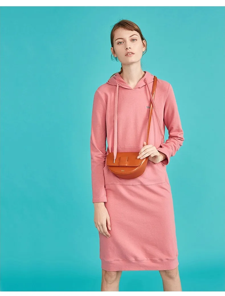 Toyouth New Autumn Long Sweater Dresses for Women Long Sleeve Pokects Maxi Ladies Dress Cotton H-Line Solid Vestidos Mujer