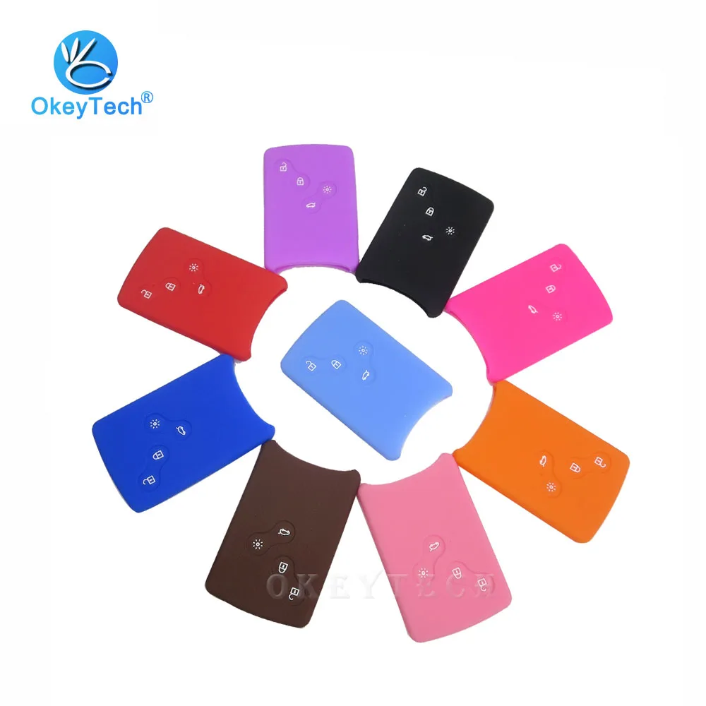 Чехол для автомобильных ключей OkeyTech силиконовый резиновый чехол Renault Clio Megane Grand 2 3