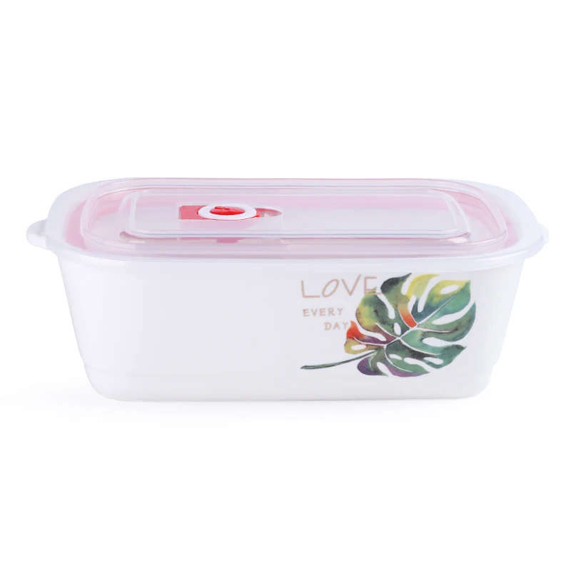 Love Worthbuy керамические контейнеры с 3 отделениями с крышкой Bento Box контейнер для еды китайский Портативный Ланч-бокс Bento box - Цвет: Love