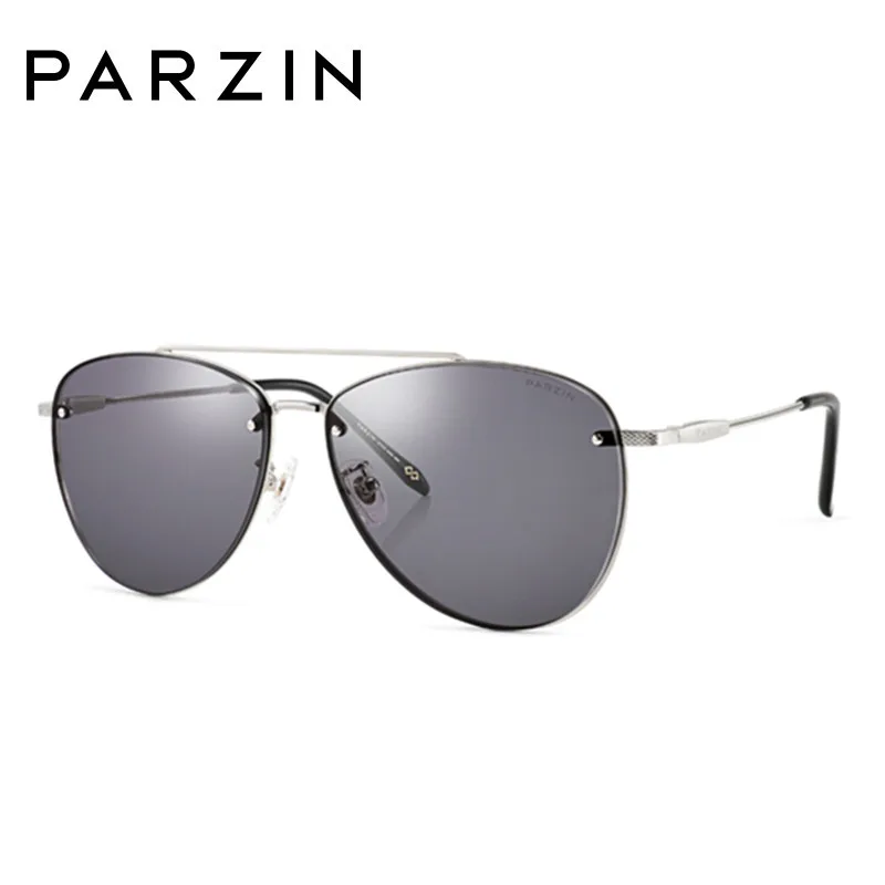 

PARZIN Classic Pilot Sunglasses Men Metal Frame Sun Glasses For Driving UV 400 Nylon Lenses Cool Male Shades 8192