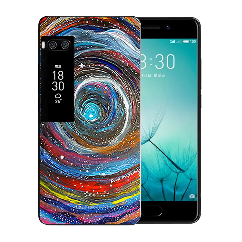 For Meizu pro 7 Phone Case Volcanic Pattern Soft TPU Luxury Silicone Capa Silicon Full Protection Shell |