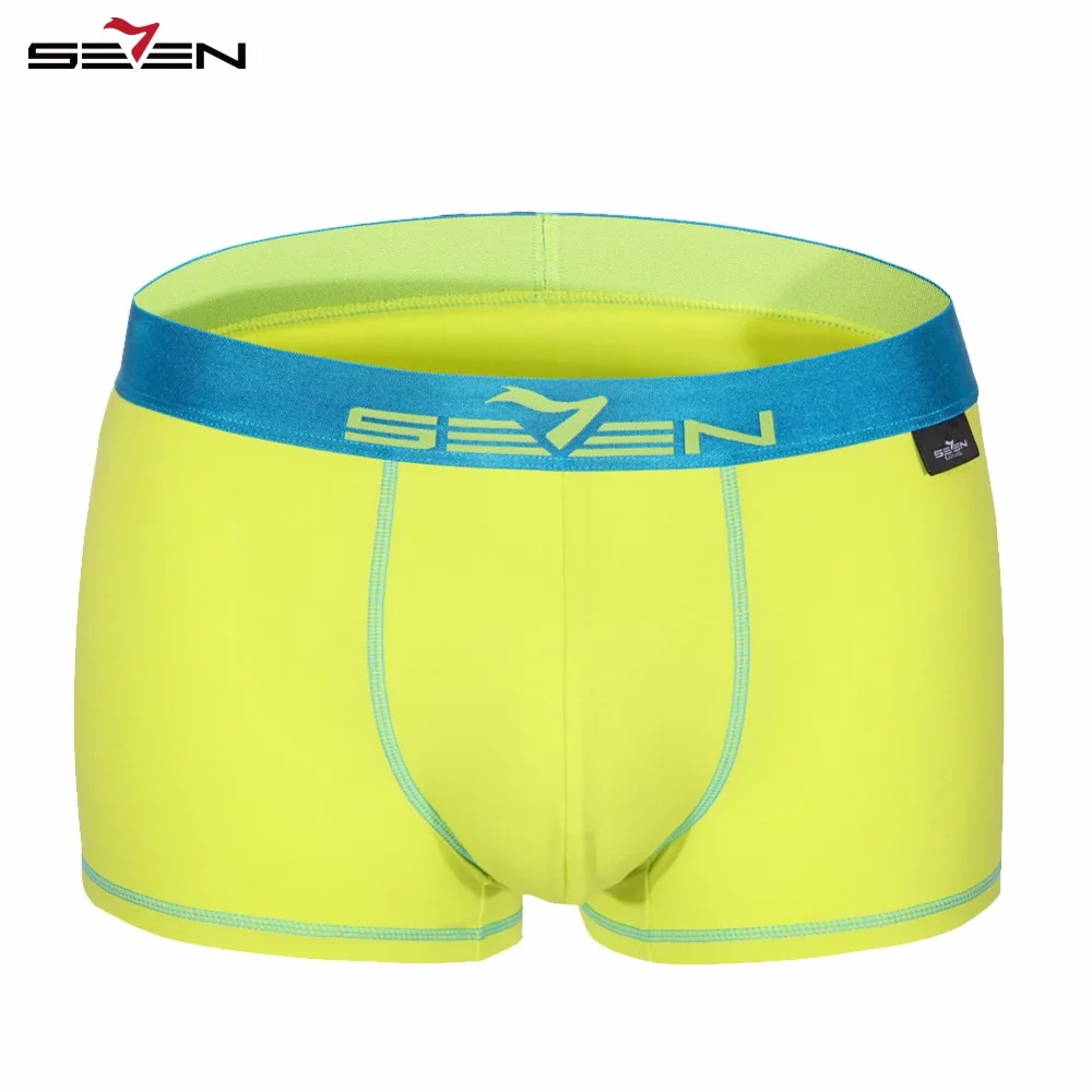 Seven7 Brand Boxershorts Men Cotton Long Underwear Male Sexy Masculina Cueca Boxers Short 3pcs/Set Plus Size XXXL 5XL 113F08040