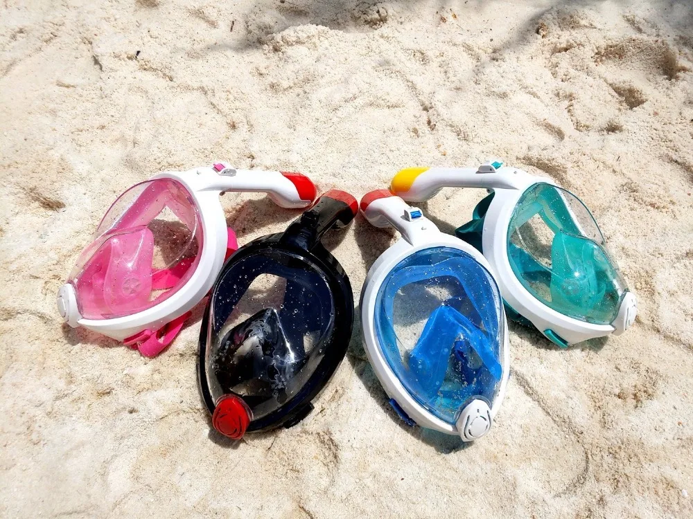 Newest Folding Snorkel Mask Full Face Underwater Scuba Diving Snorkeling Gear Set Swim Masks with Gopro Camera Amount Mergulho | Спорт и