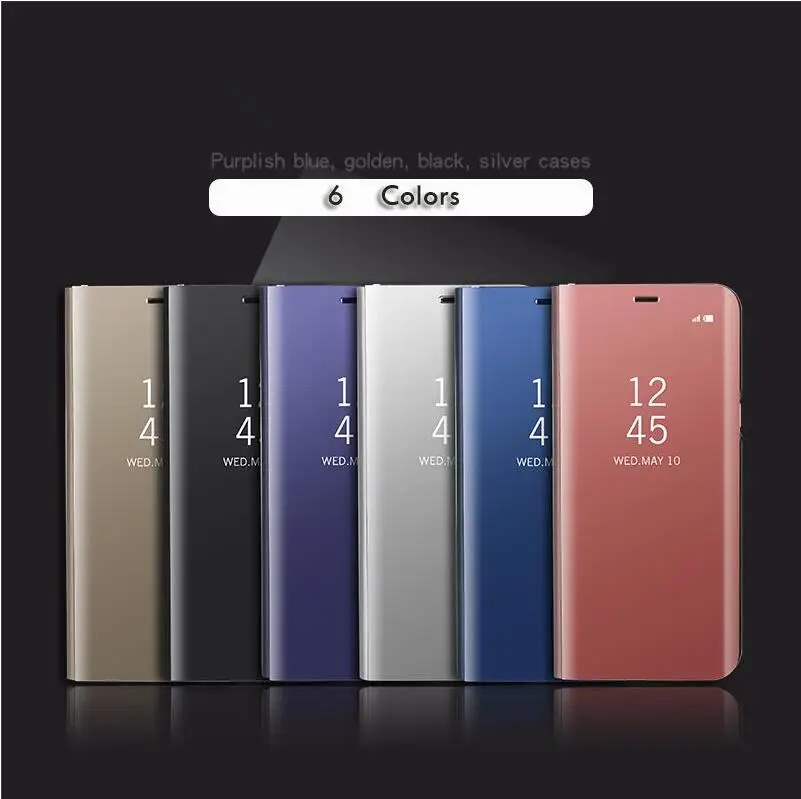 Горячая Распродажа Clear View умный зеркальный Чехол С Откидывающейся Крышкой для Note