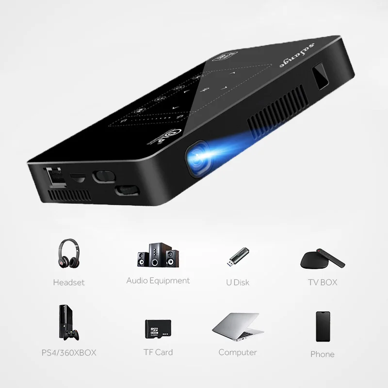 Salange P10 Mini Projector Android 4K Bluetooth 4.0 WiFi Full HD 1080P HDMI Home theater Portable Projetor Beamer |