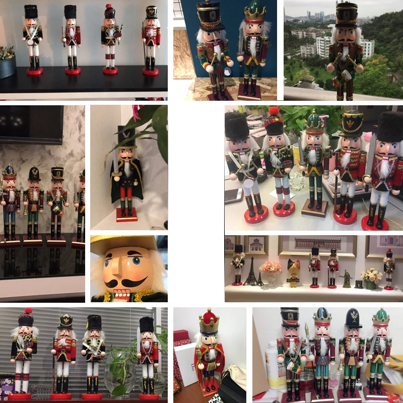 Европейский деревянный гайковёр кукла солдат винтажное украшение ручной работы