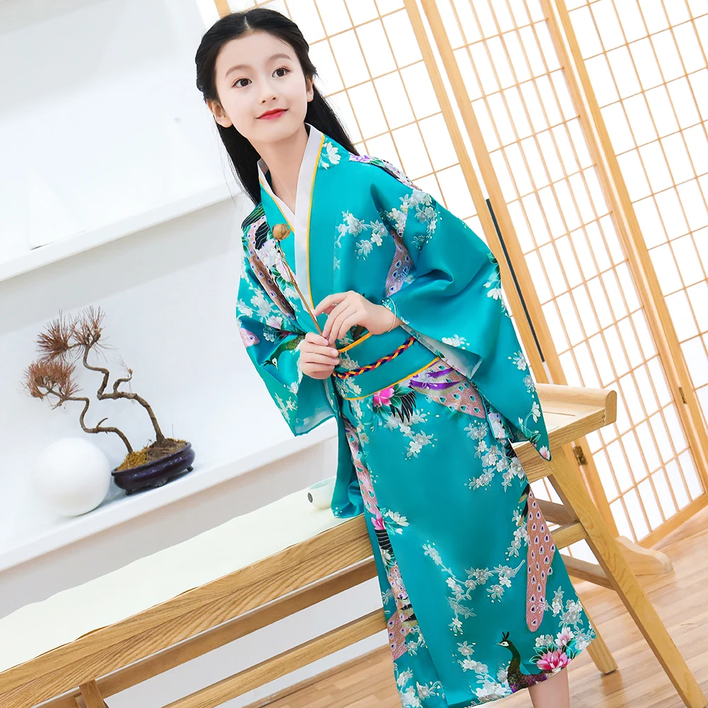 Винтажное традиционное кимоно в японском стиле костюм для косплея на Хэллоуин