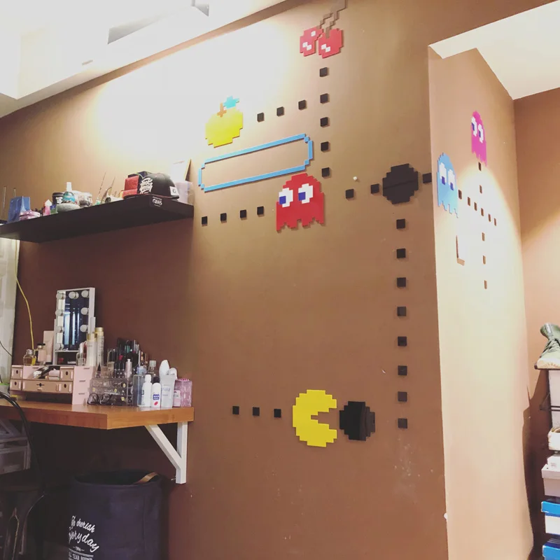 Монстр Пиксель Дизайн Акриловые наклейки на стену детская комната комикс