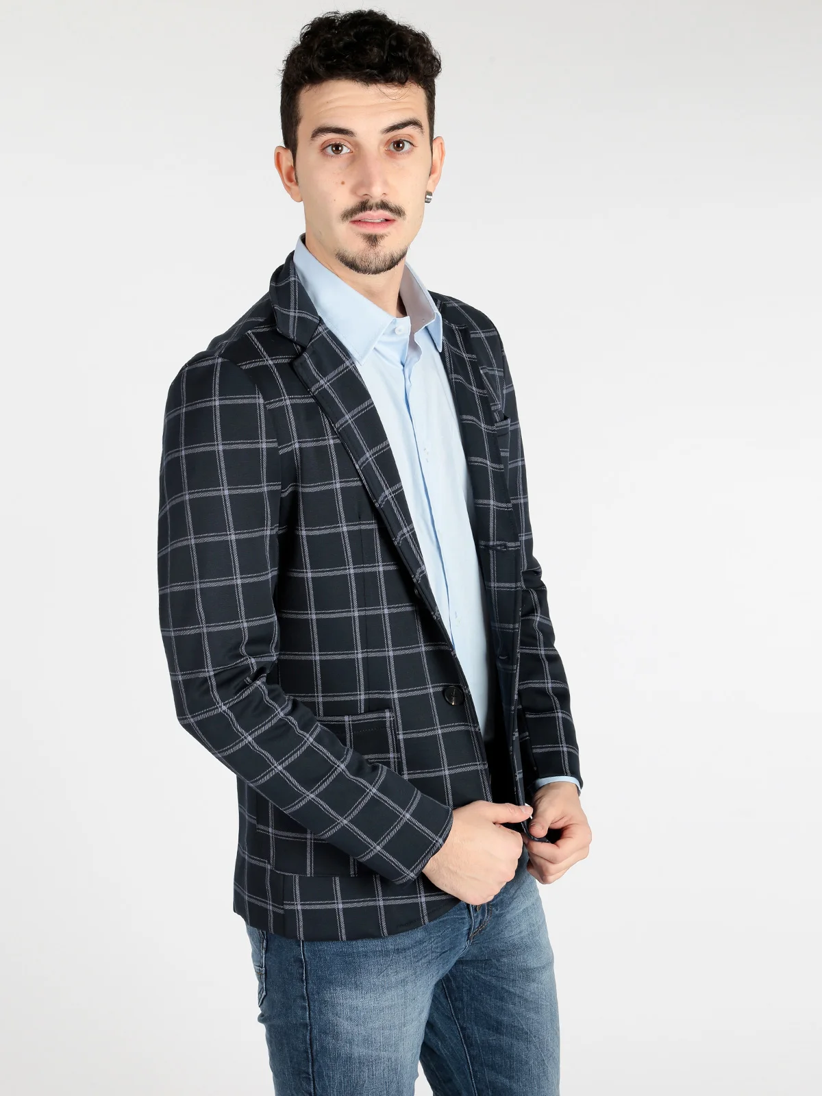 Блейзер клетчатая рубашка с карманом|Пиджаки| |