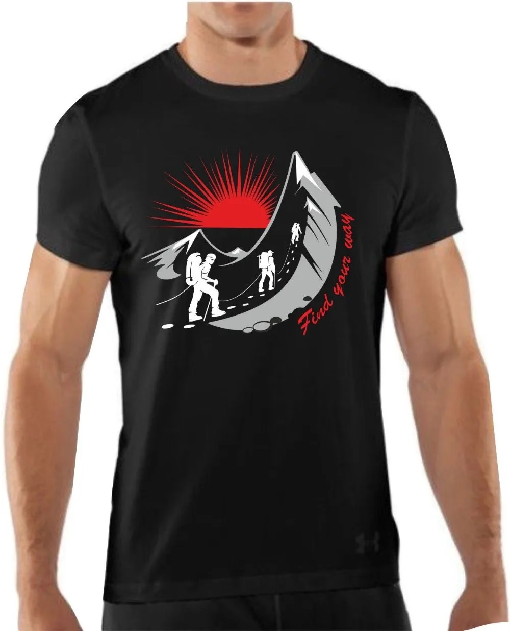 

Mountain T Shirt Mountain Climb Climbing Mountaineering 2019 New Summer Casual O-Neck Solid Color Loose Basic Photo T Shirts