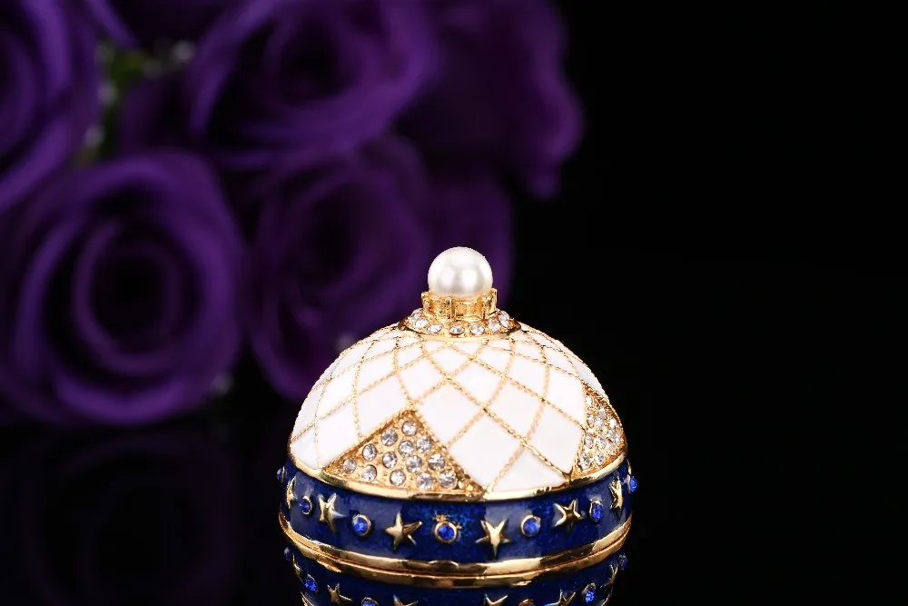 Новое поступление бело-голубого цвета qifu faberge egg