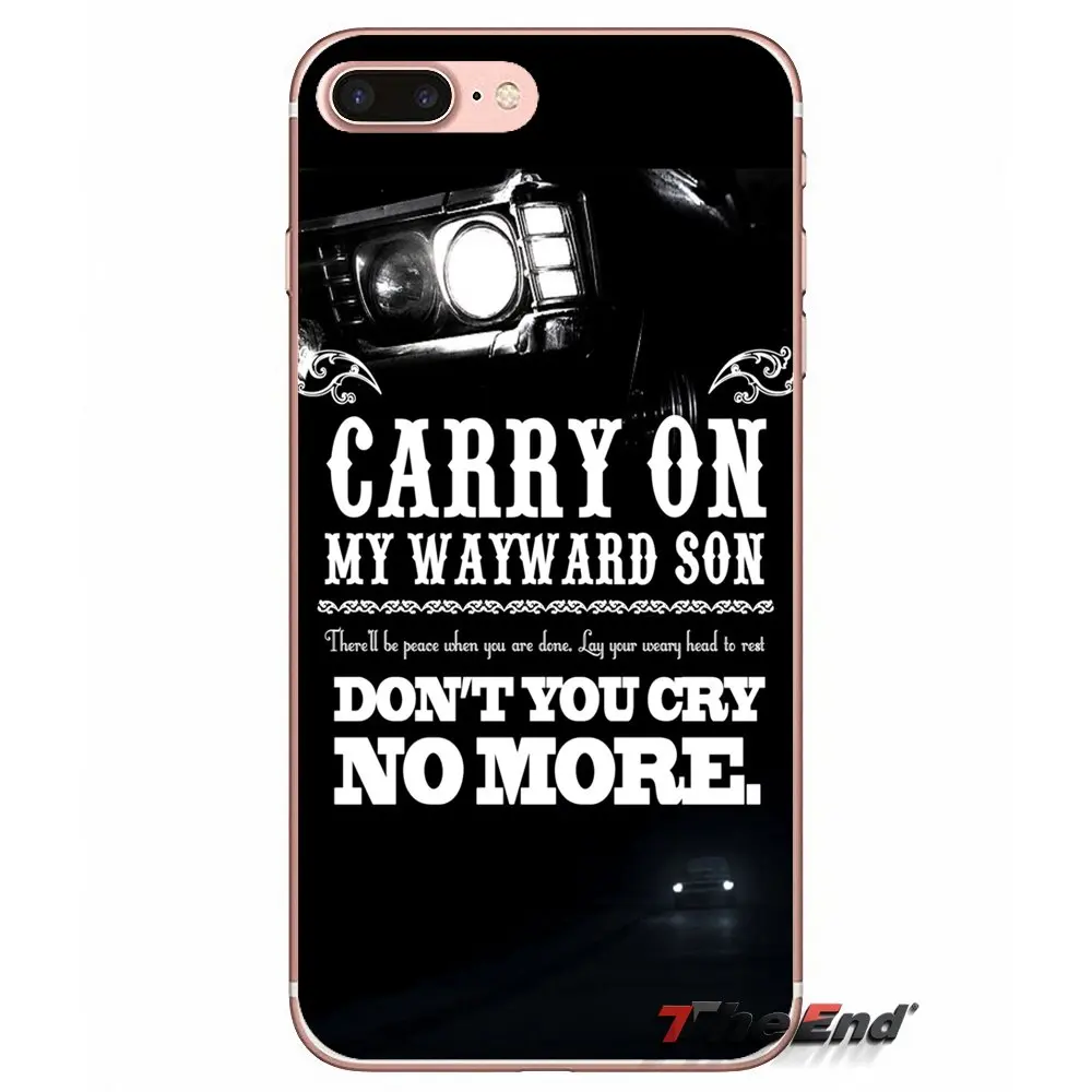 TV Supernatural carry on my wayward son Phone Covers For Sony Xperia M2 M4 M5 E3 T3 XA Z Z1 Z2 Z3 Z5 compact LG G4 G5 G3 G2 Mini | Мобильные