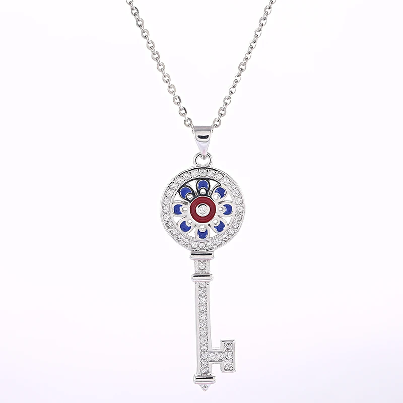 Ювелирные изделия известного бренда эмалированный цветок брелок ожерелье для