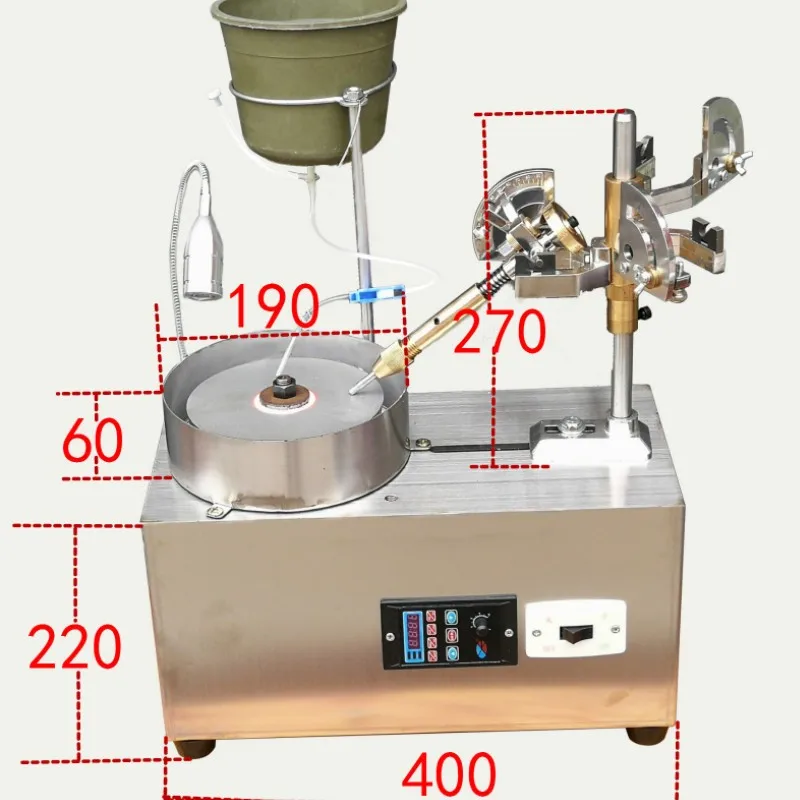 with Water device Настольный шлифовальный станок для драгоценных камней полировка драгоценных камней машина для контроля скорости огранки драгоценных камней - Цвет: with Water device