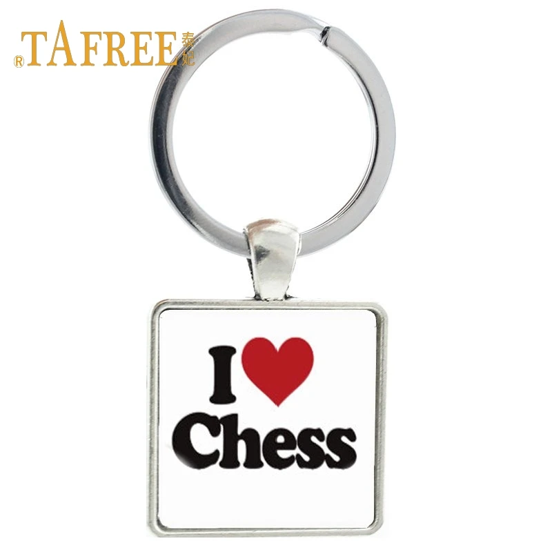 TAFREE, винтажный брелок с надписью «I Love Chess», подарок, детские игрушечные шахматы, брелок для ключей, Международный шахматный автомобиль, брелок для мужчин, брелок, ювелирное изделие CH57 - Цвет: CH66