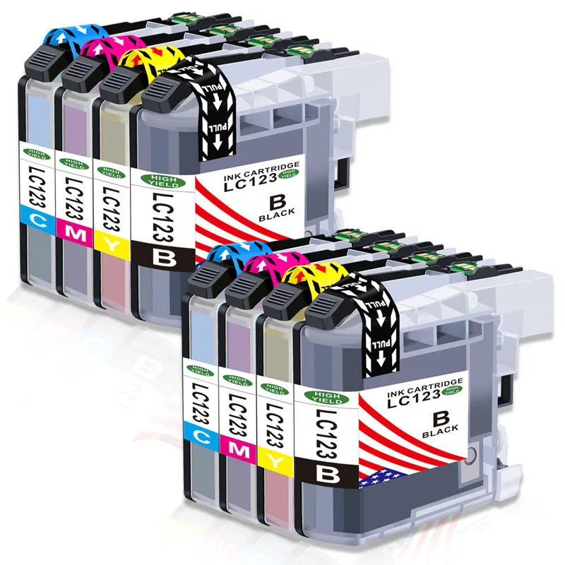 Тонер Королевство 8x LC127 LC123 LC125 XL картриджи для Brother dcp j4110dw DCP J172W J752DW J152W J132W