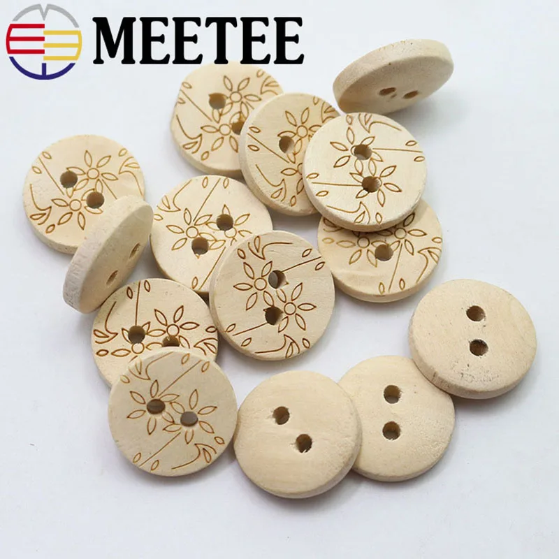 100pcs Professional wood windbreaker casual cardigan suit coat sweater shirt button children wooden buttons C1-1 | Дом и сад