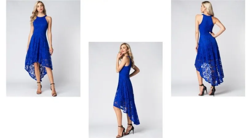 Женское кружевное платье в винтажном стиле с цветочным принтом повседневное