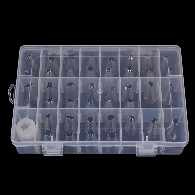 New 42Pcs/Set Kitchen Accessories Stainless Steel Silver Different Icing Piping Nozzles Cake Decorating Large Pastry Tips Set | Дом и сад